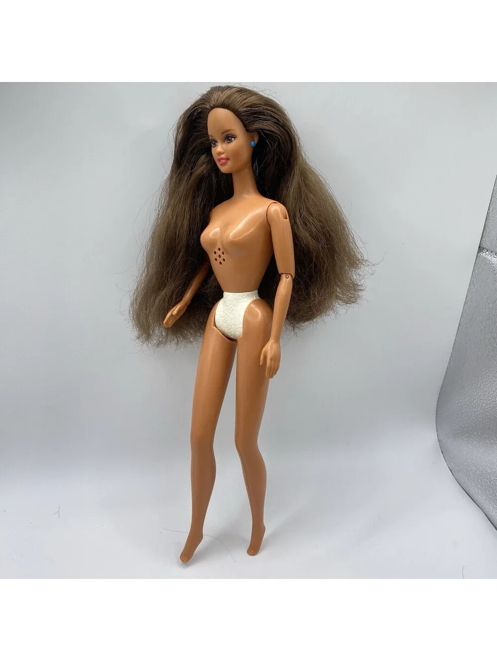 Talking Dentist Barbie Doll 90’s Brunette Teresa Long Hair Superstar Nude B19
